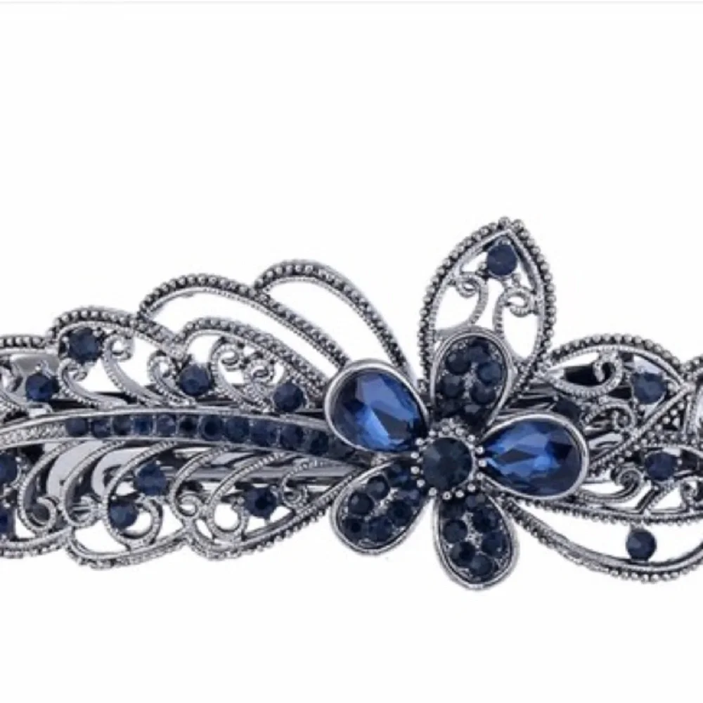 Single Retro Hair Accessories Barrettes For Women Crystal Flower
